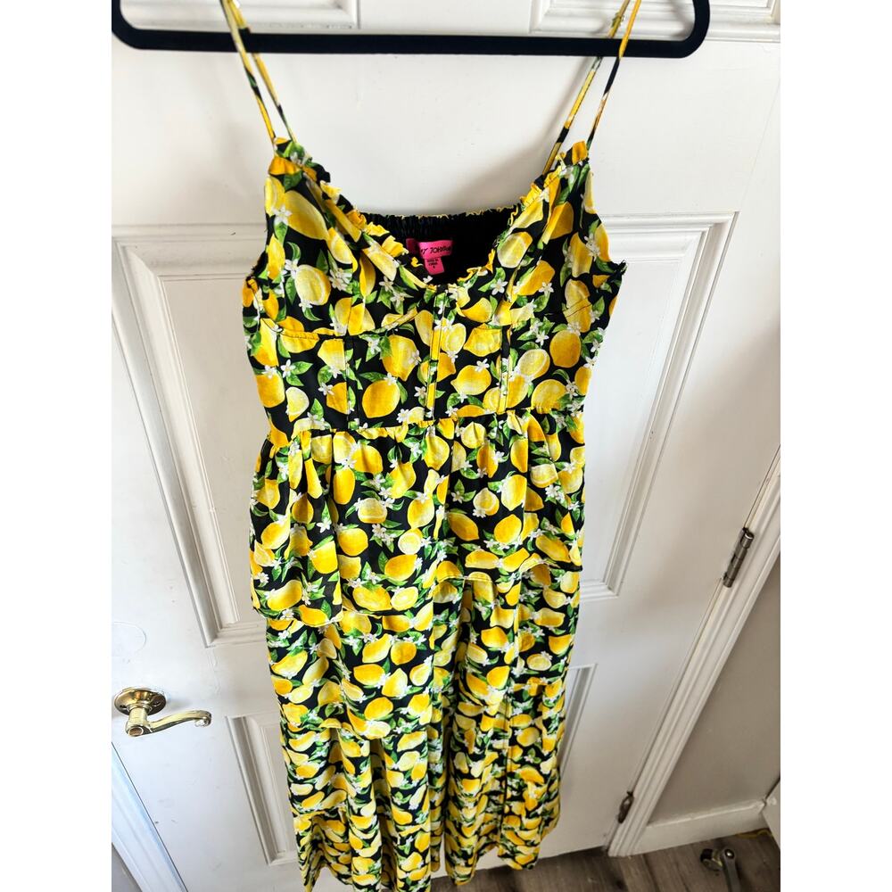 Betsey Johnson La La Lemons corset maxi dress size 8 - Picture 4 of 9